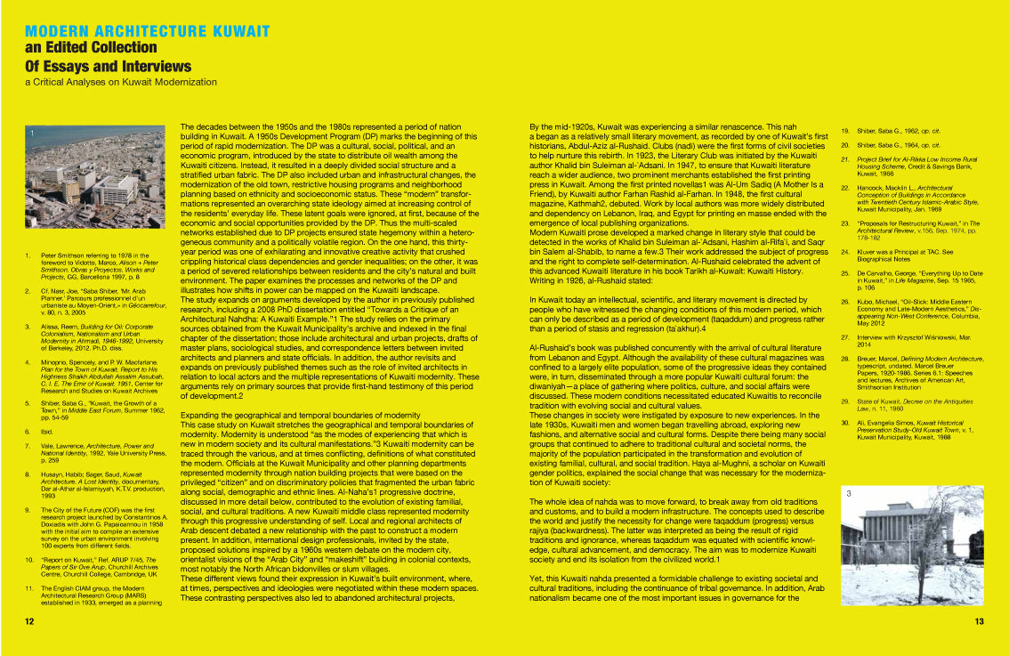 Essays, Arguments & Interviews on Modern Architecture Kuwait