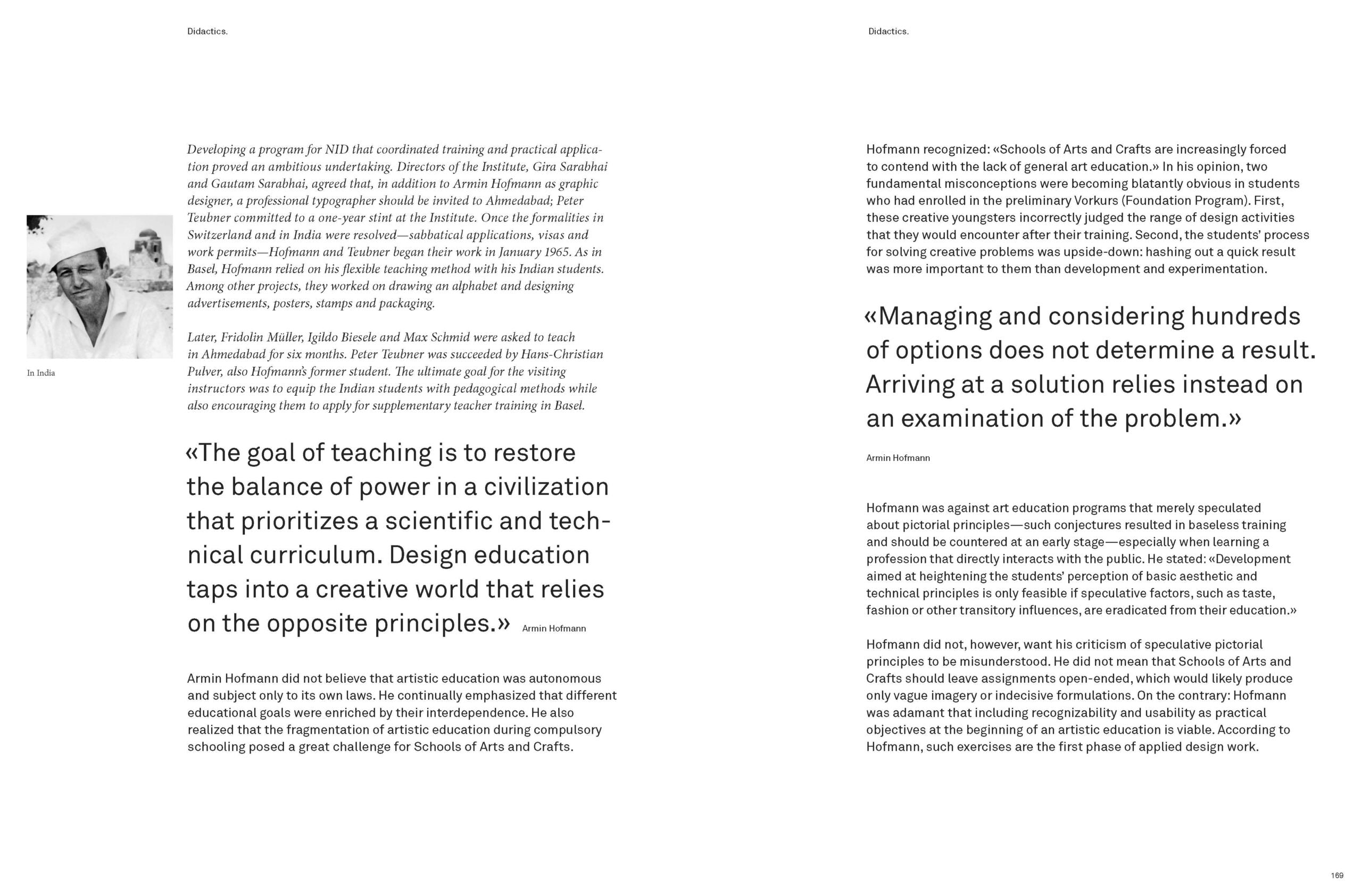 Armin Hofmann. Reduction. Ethics. Didactics.