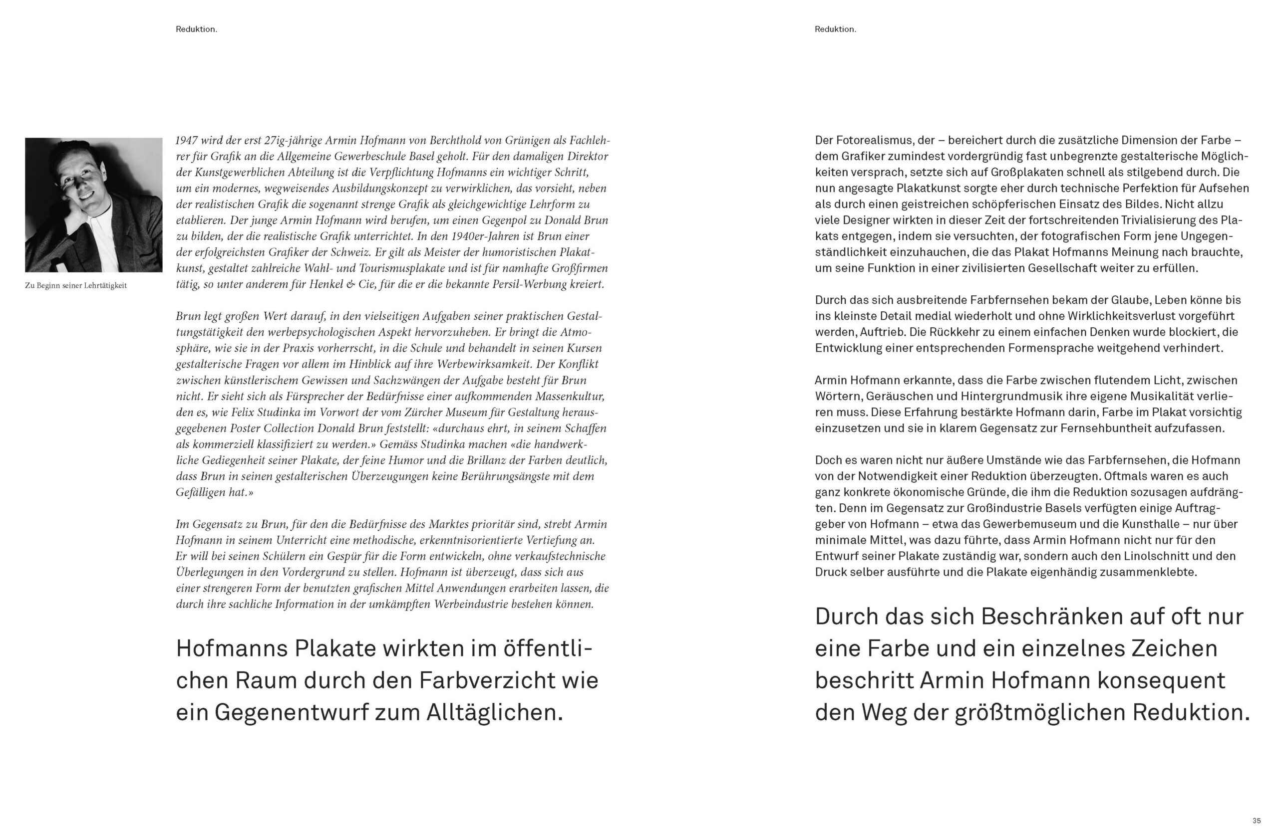 Armin Hofmann. Reduktion. Ethik. Didaktik.