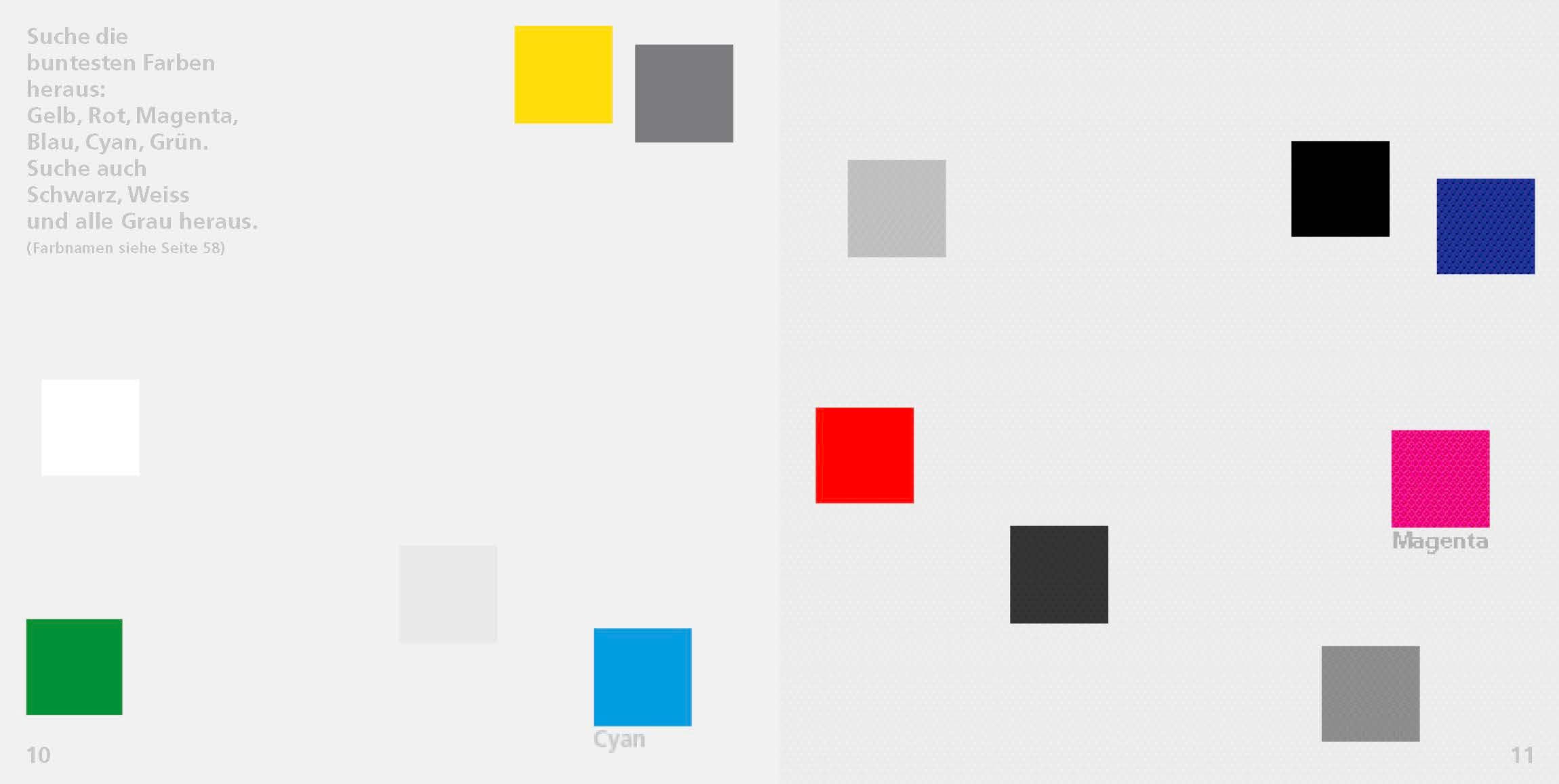 Farben ordnen, mit Farben spielen