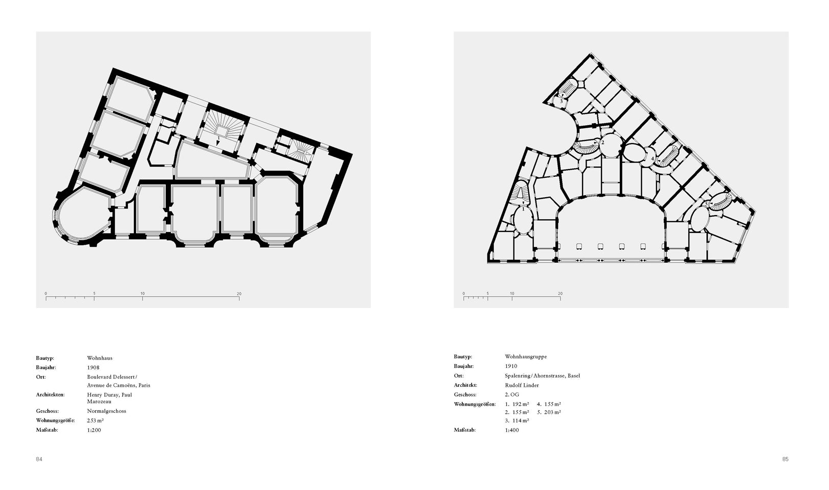 Der Eckgrundriss. Stadthäuser.