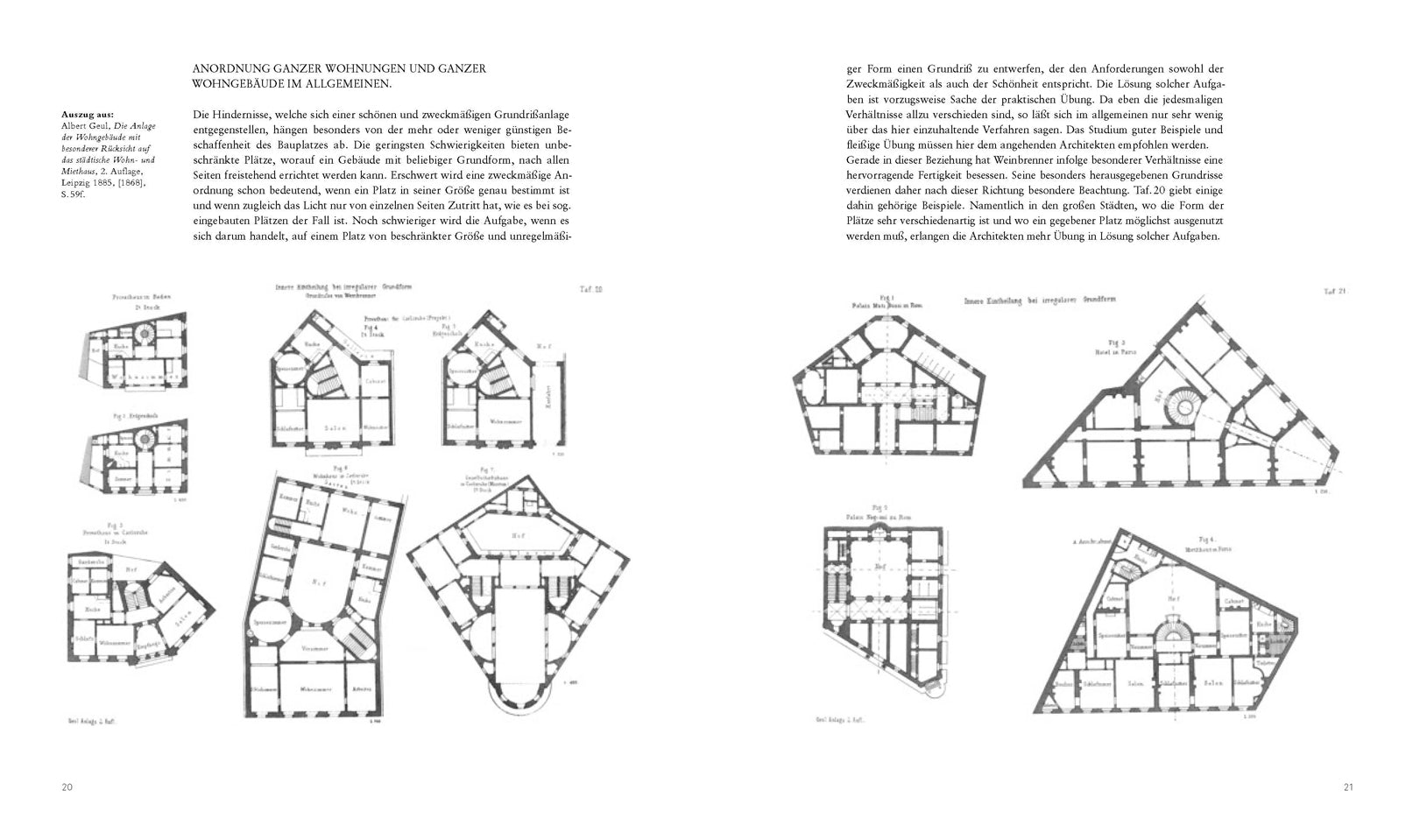 Der Eckgrundriss. Stadthäuser.